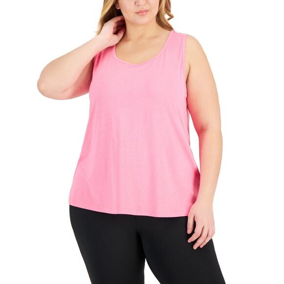 Ideology Women Plus Size Performance Wide Strap Tank Top Size 3X Molten Pink - Picture 1 of 3